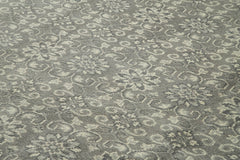 Tebriz Grey Classic Cotton Wool Handmade Area Rug 9'9'' x 13'11''