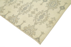 Tebriz Beige Classic Cotton Wool Handmade Area Rug 9'11'' x 13'9''