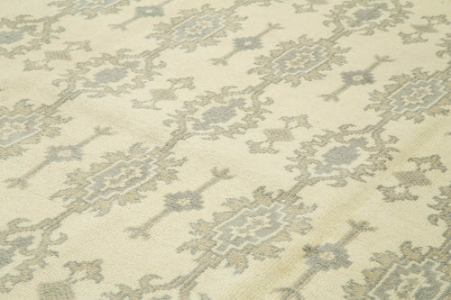 Tebriz Beige Classic Cotton Wool Handmade Area Rug 9'11'' x 13'9''