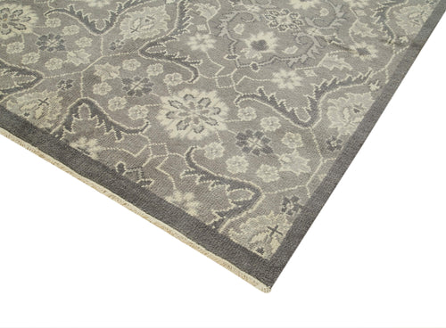 Tebriz Grey Classic Cotton Wool Handmade Area Rug 9'9'' x 13'9''