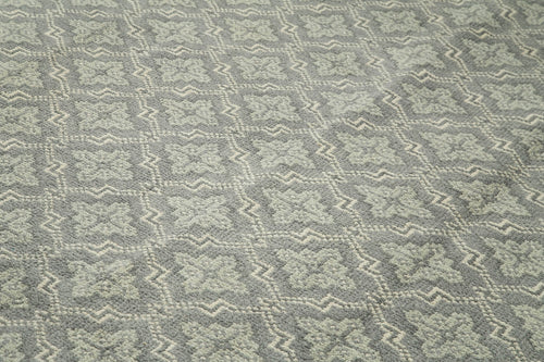 Tebriz Grey Classic Cotton Wool Handmade Area Rug 8'10'' x 11'8''