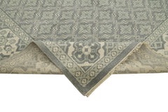 Tebriz Grey Classic Cotton Wool Handmade Area Rug 8'10'' x 11'8''