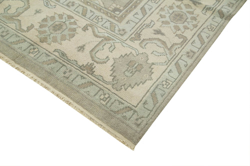 Handmade Area Rug – Classic Beige Turkish Hand Knotted Wool & Cotton Carpet 9x12