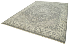 Tebriz Grey Classic Cotton Wool Handmade Area Rug 8'10'' x 11'11''