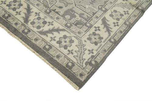 Tebriz Grey Classic Cotton Wool Handmade Area Rug 8'10'' x 11'11''