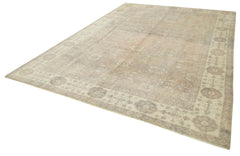 Tebriz Beige Classic Cotton Wool Handmade Area Rug 8'10'' x 11'8''