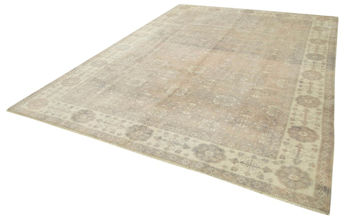 Tebriz Beige Classic Cotton Wool Handmade Area Rug 8'10'' x 11'8''