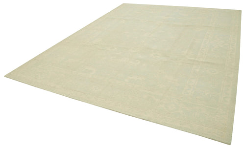 Tebriz Beige Classic Cotton Wool Handmade Area Rug 9'0'' x 11'11''