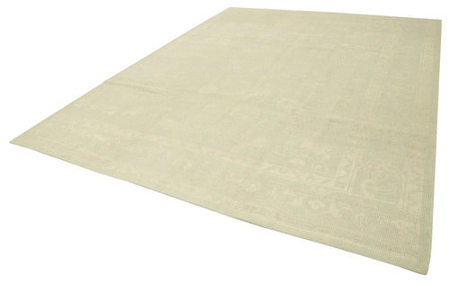 Tebriz Beige Classic Cotton Wool Handmade Area Rug 9'1'' x 11'11''