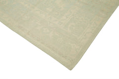 Tebriz Beige Classic Cotton Wool Handmade Area Rug 9'1'' x 11'11''