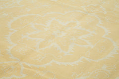 Tebriz Yellow Classic Cotton Wool Handmade Area Rug 9'1'' x 11'11''