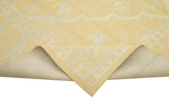 Tebriz Yellow Classic Cotton Wool Handmade Area Rug 9'1'' x 11'11''