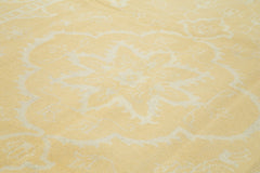 Tebriz Yellow Classic Cotton Wool Handmade Area Rug 9'1'' x 12'0''