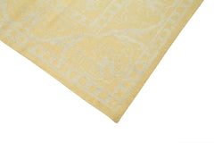 Tebriz Yellow Classic Cotton Wool Handmade Area Rug 8'11'' x 11'11''