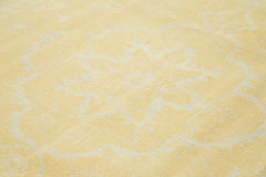 Tebriz Yellow Classic Cotton Wool Handmade Area Rug 8'11'' x 11'11''