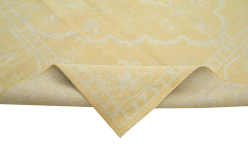 Tebriz Yellow Classic Cotton Wool Handmade Area Rug 8'11'' x 11'11''