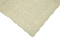 Handmade Area Rug | Classic Beige Vintage Wool Cotton Carpet 8'11''x12'1''