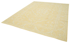 Tebriz Yellow Classic Cotton Wool Handmade Area Rug 8'0'' x 9'11''
