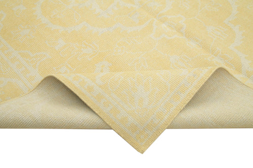 Tebriz Yellow Classic Cotton Wool Handmade Area Rug 8'0'' x 10'0''