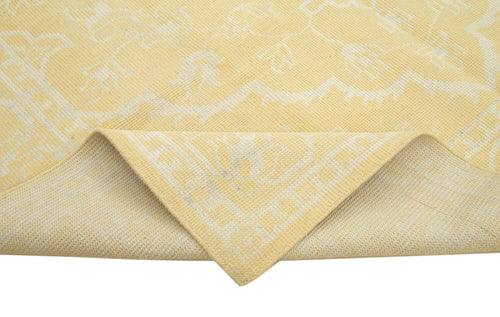 Tebriz Yellow Classic Cotton Wool Handmade Area Rug 8'0'' x 10'0''