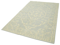 Tebriz Beige Classic Cotton Wool Handmade Area Rug 4'11'' x 8'1''