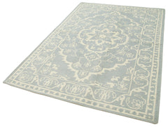 Tebriz Beige Classic Cotton Wool Handmade Area Rug 5'1'' x 8'0''