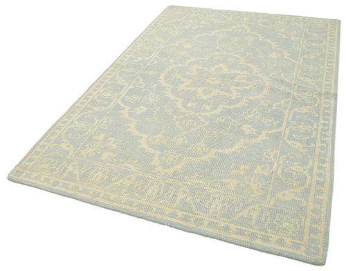 Tebriz Beige Classic Cotton Wool Handmade Area Rug 4'11'' x 7'10''