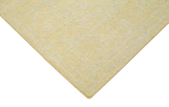 Tebriz Yellow Classic Cotton Wool Handmade Area Rug 5'0'' x 7'10''