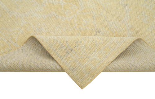 Tebriz Yellow Classic Cotton Wool Handmade Area Rug 5'0'' x 7'10''