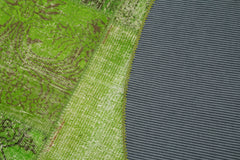 Handmade Area Rug – Vintage Turkish Wool Cotton Green Patchwork Carpet 6'7"x6'7"