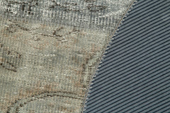 Kirk Yama Grey Patchwork Cotton Wool Handmade Area Rug 4'11'' x 4'11''