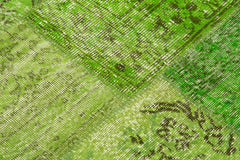 Kirk Yama Green Patchwork Cotton Wool Handmade Area Rug 4'11'' x 4'11''