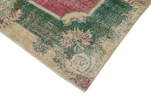 Vintage Beige Vintage Cotton Wool Handmade Area Rug 7'0'' x 10'1''