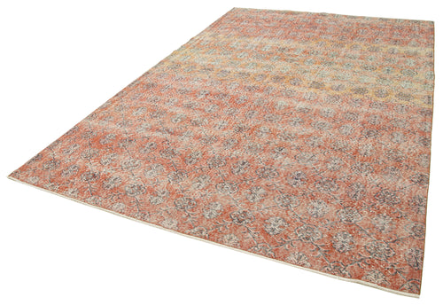 Vintage Beige Vintage Cotton Wool Handmade Area Rug 7'1'' x 10'10''