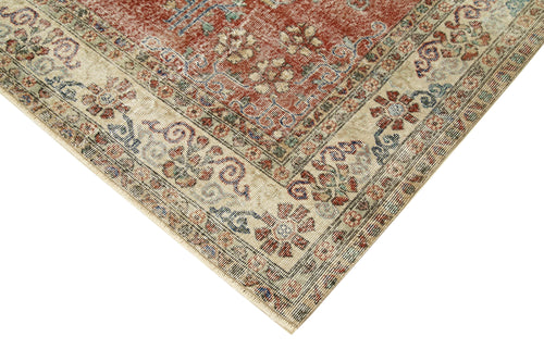 Vintage Beige Vintage Cotton Wool Handmade Area Rug 6'9'' x 10'4''