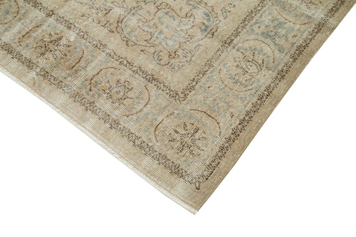 Vintage Beige Vintage Cotton Wool Handmade Area Rug 6'10'' x 10'6''