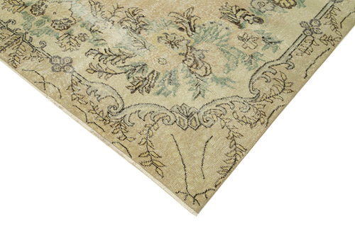 Vintage Beige Vintage Cotton Wool Handmade Area Rug 6'11'' x 10'2''