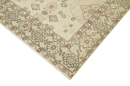 Vintage Beige Vintage Cotton Wool Handmade Area Rug 6'9'' x 10'6''