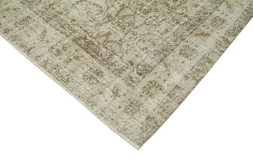 Vintage Beige Vintage Cotton Wool Handmade Area Rug 7'1'' x 10'2''