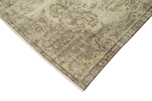 Vintage Beige Vintage Cotton Wool Handmade Area Rug 7'0'' x 10'8''