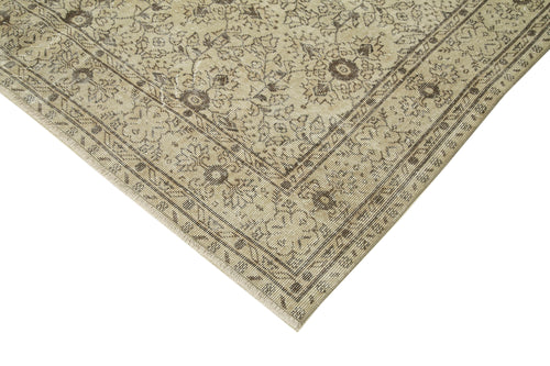 Vintage Beige Vintage Cotton Wool Handmade Area Rug 6'9'' x 10'10''