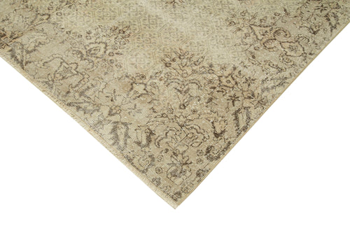 Vintage Beige Vintage Cotton Wool Handmade Area Rug 7'0'' x 10'8''
