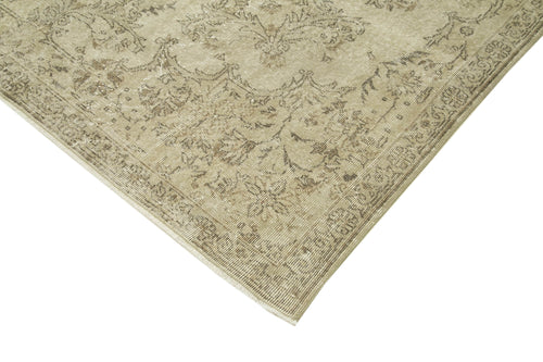 Vintage Beige Vintage Cotton Wool Handmade Area Rug 7'1'' x 10'4''