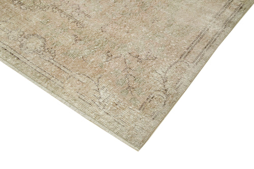 Vintage Beige Vintage Cotton Wool Handmade Area Rug 6'8'' x 11'3''