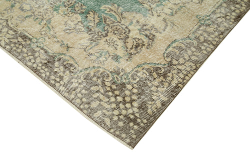 Vintage Beige Vintage Cotton Wool Handmade Area Rug 7'0'' x 10'0''