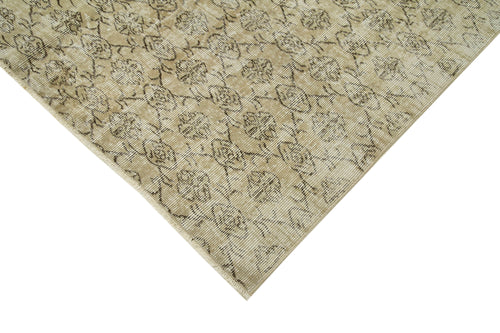 Vintage Beige Vintage Cotton Wool Handmade Area Rug 5'10'' x 9'0''