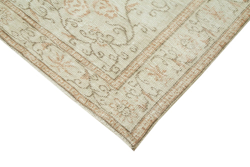 Vintage Beige Vintage Cotton Wool Handmade Area Rug 5'11'' x 8'11''