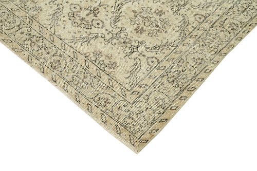 Vintage Beige Vintage Cotton Wool Handmade Area Rug 6'1'' x 9'6''