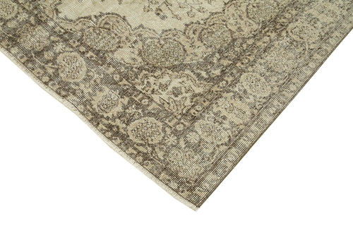 Vintage Beige Vintage Cotton Wool Handmade Area Rug 5'10'' x 8'2''