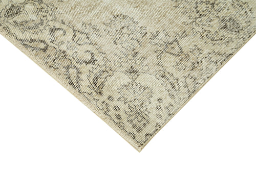 Vintage Beige Vintage Cotton Wool Handmade Area Rug 4'11'' x 8'9''